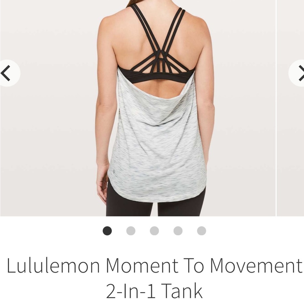 Lululemon moment to movement heather gray and black.  Size 6.  VGUC